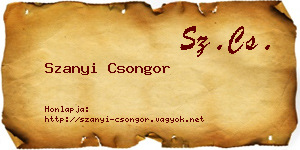 Szanyi Csongor névjegykártya